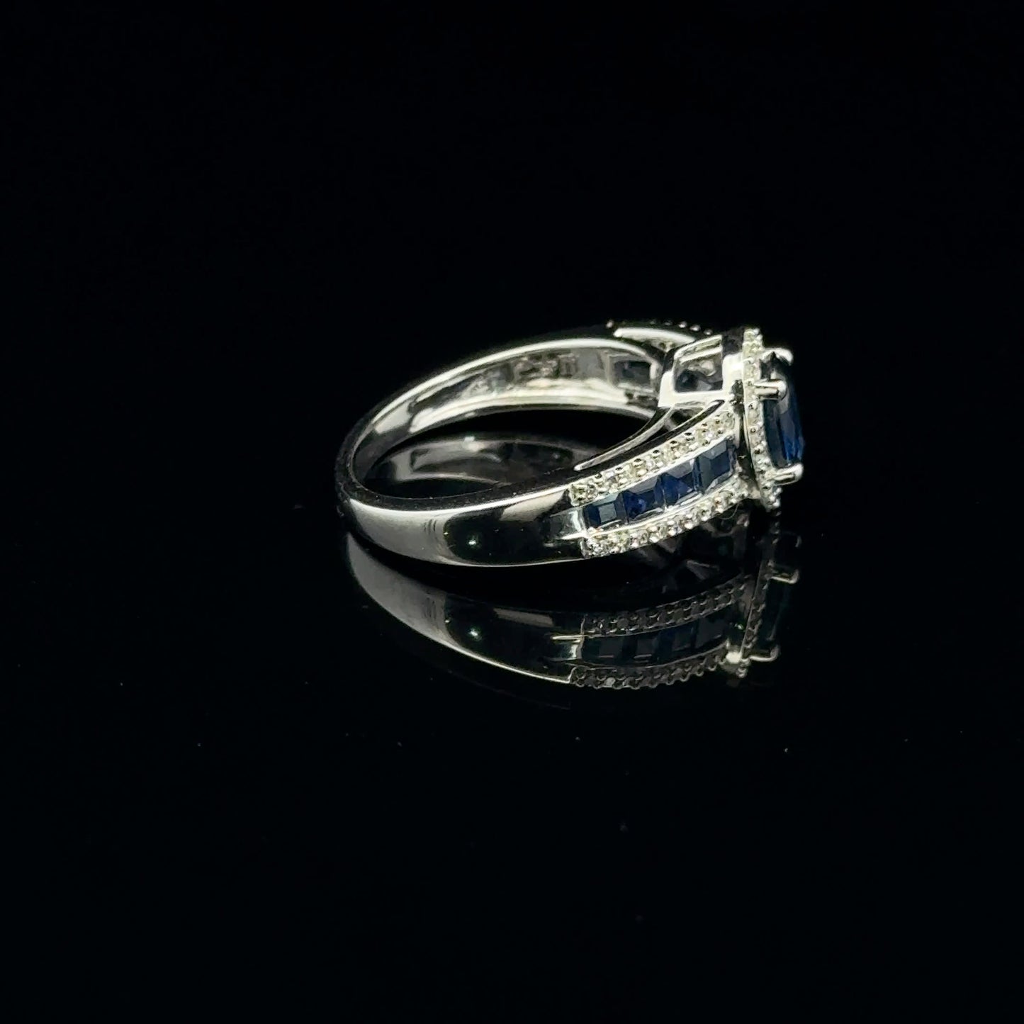 0.25ctw Diamond 1ctw 0.75ct Sapp - 14KW - Natural - 53399