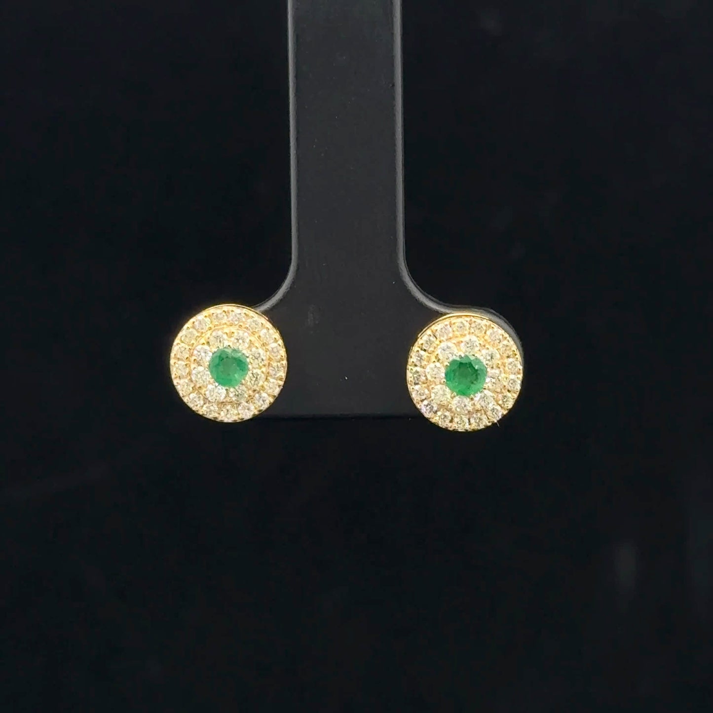 0.25ctw Diamond 0.22ctw Emerald - 14KY - Natural - 53398