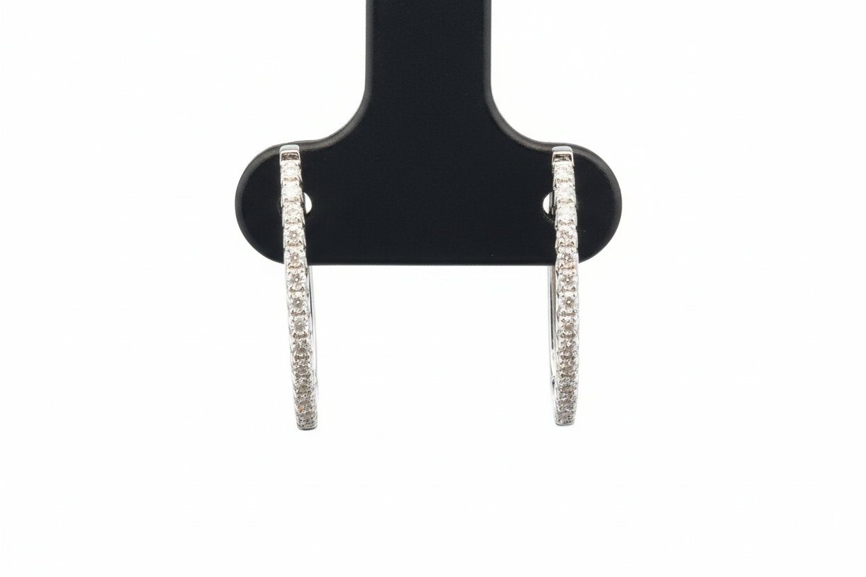 0.25ctw G/Si2 Up Hoops - 14KW - Natural Diamond - 53396