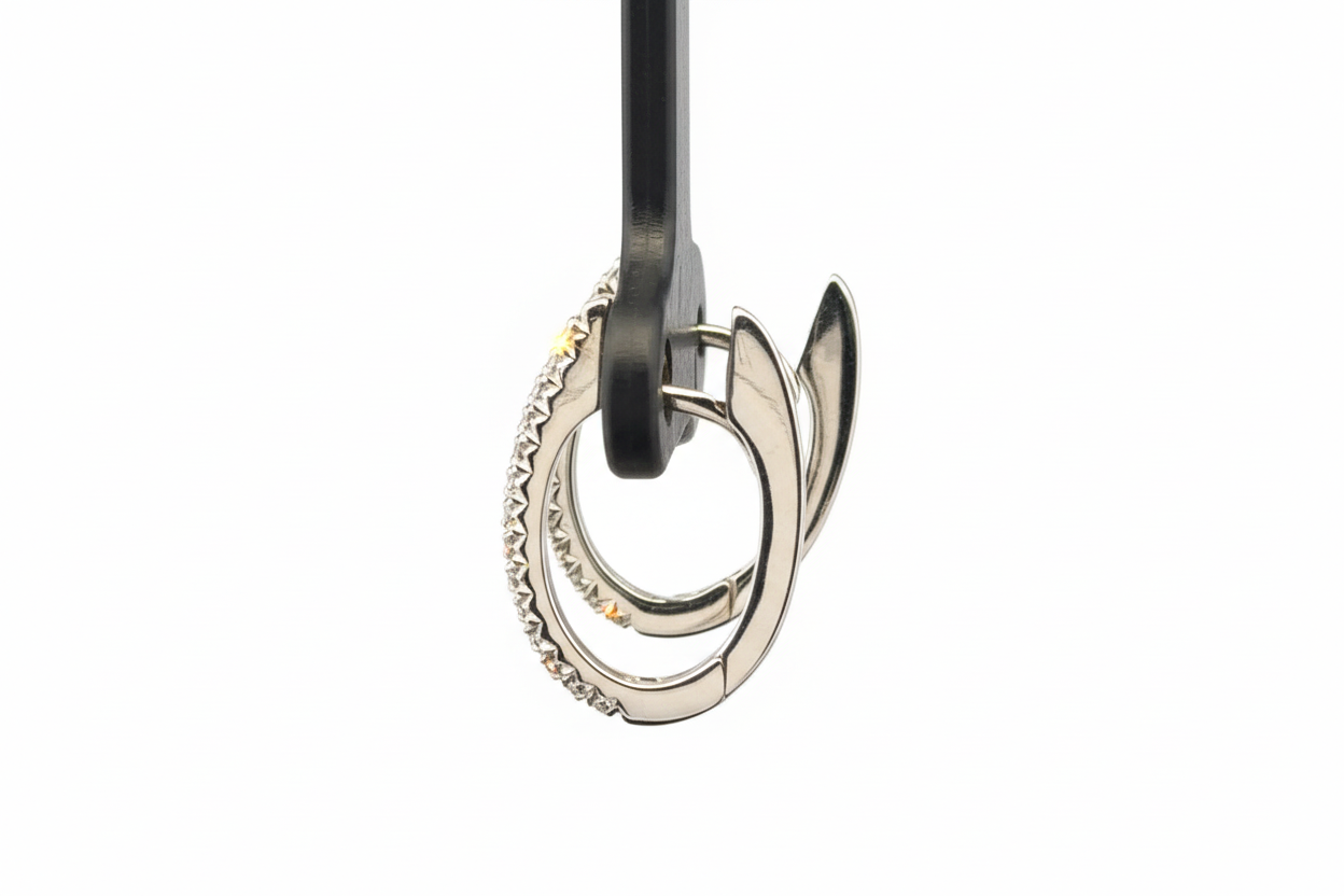 0.25ctw G/Si2 Up Hoops - 14KW - Natural Diamond - 53396