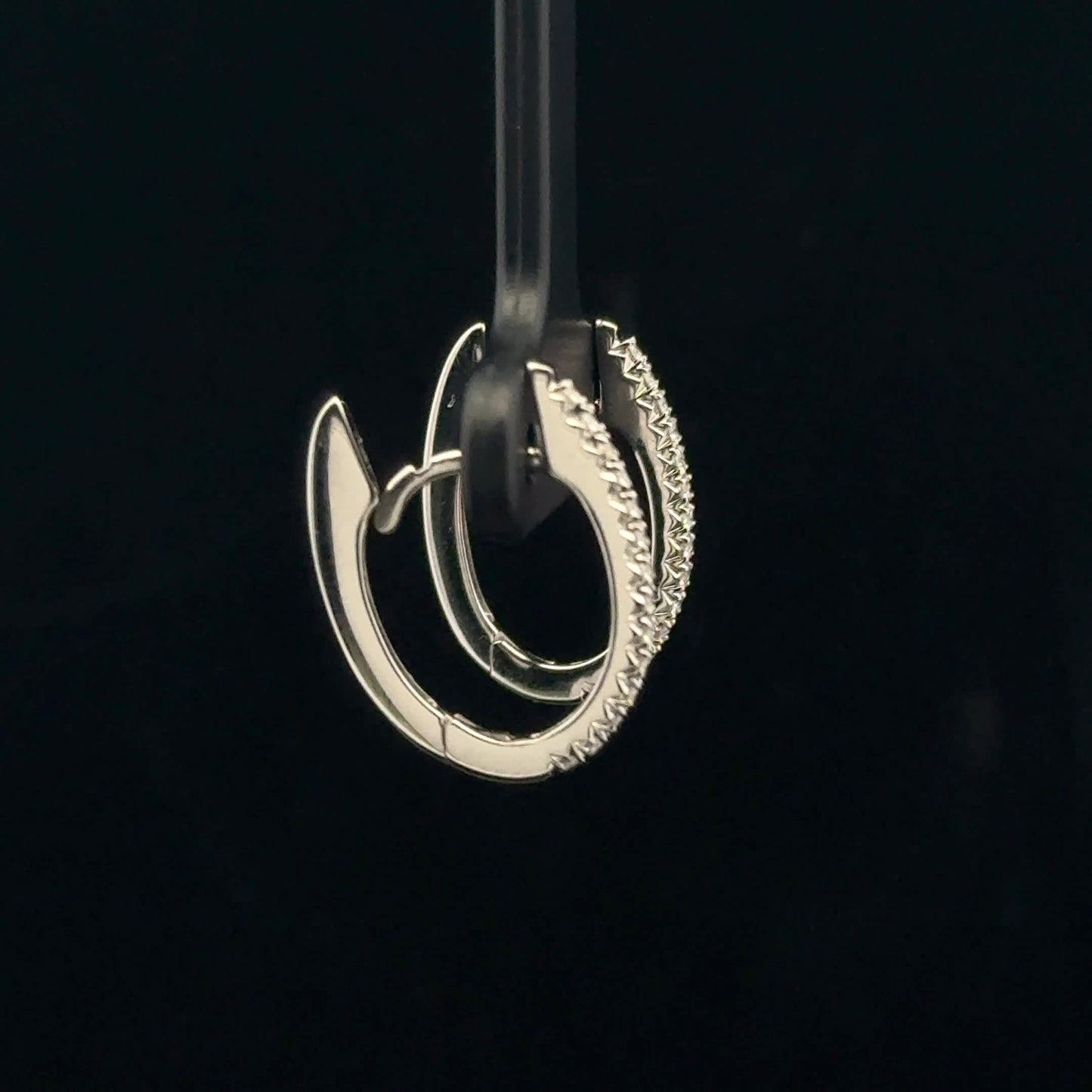 0.25ctw G/Si2 Up Hoops - 14KW - Natural Diamond - 53396