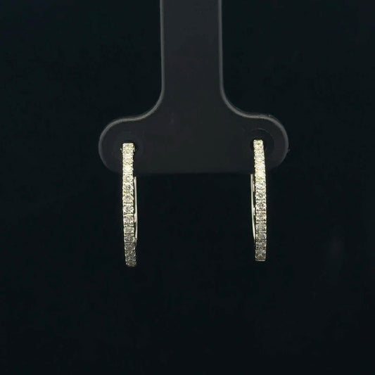 0.25ctw G/SI2 Midi Hoop - 14KW - Natural Diamond - 53391