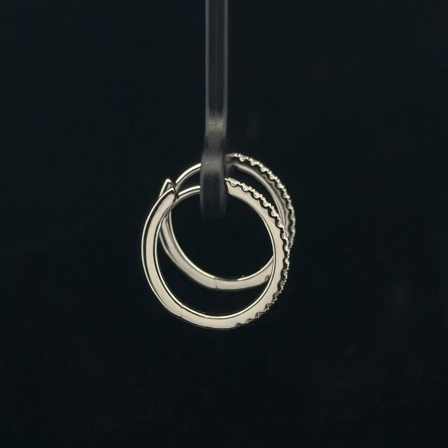 0.25ctw G/SI2 Midi Hoop - 14KW - Natural Diamond - 53391