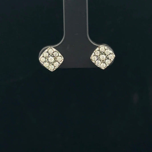 0.20ctw G/SI2 Square Studs - 10KW - Natural Diamond - 53365