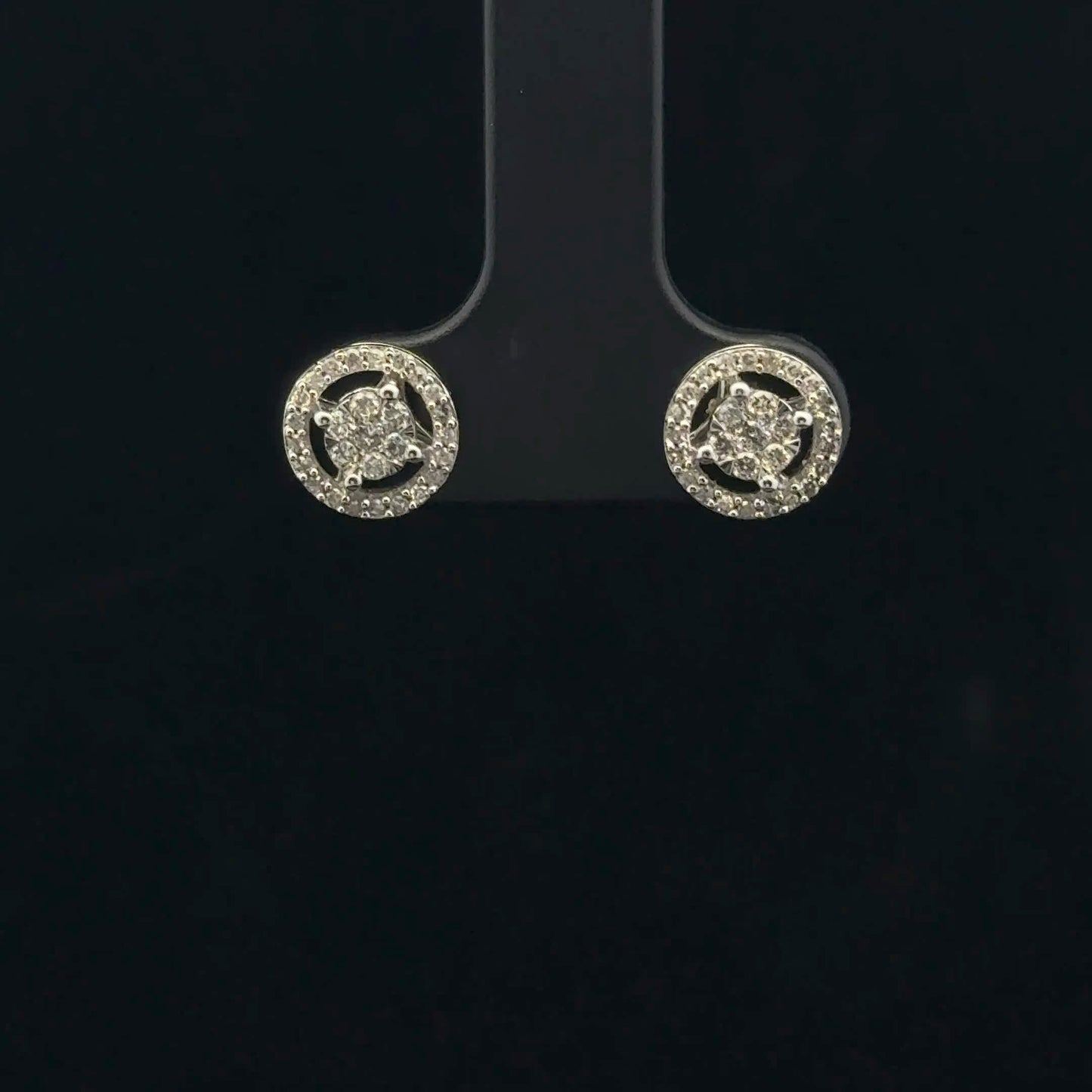 0.25ctw G/SI2 Halo Studs - 10KW - Natural Diamond - 53367