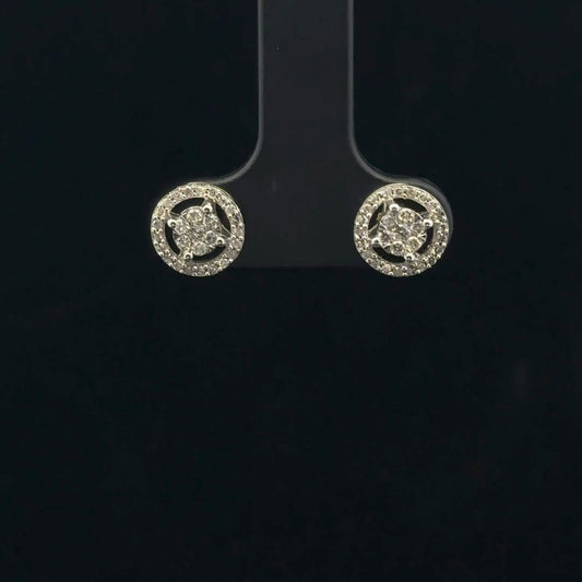 0.25ctw G/SI2 Halo Studs - 10KW - Natural Diamond - 53367