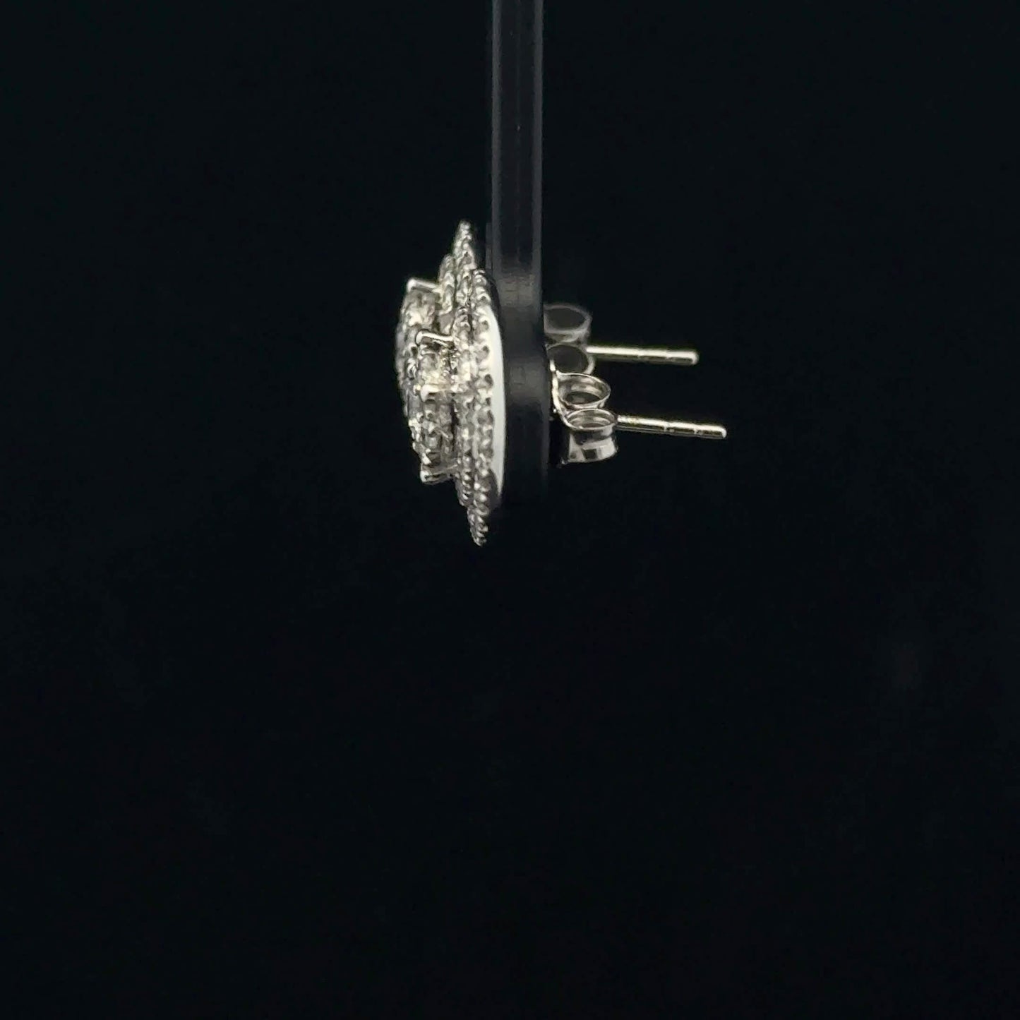 1.20ctw G/SI2 Triple Halo Studs - 14KW - Natural Diamond - 53370