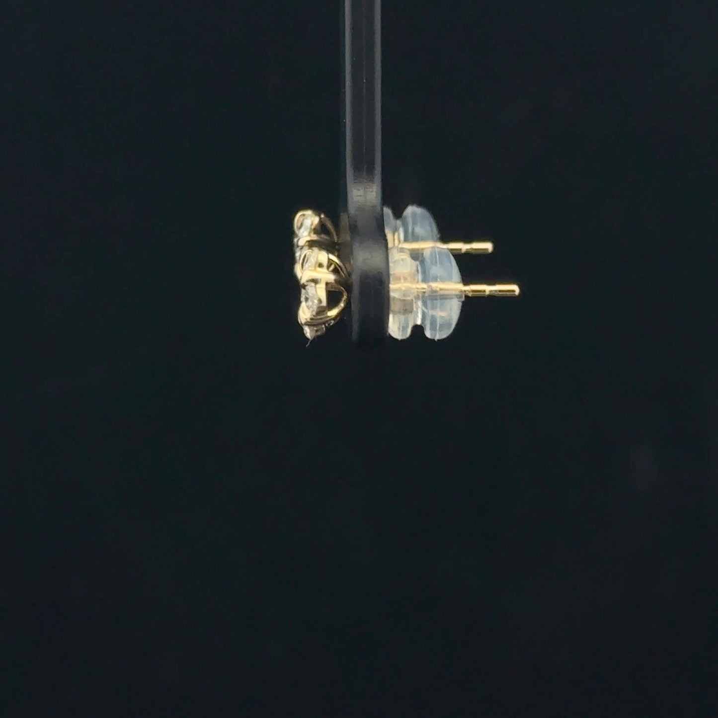 0.44ctw G/Si1 Flower Studs - 14KY - Natural Diamond - 53372