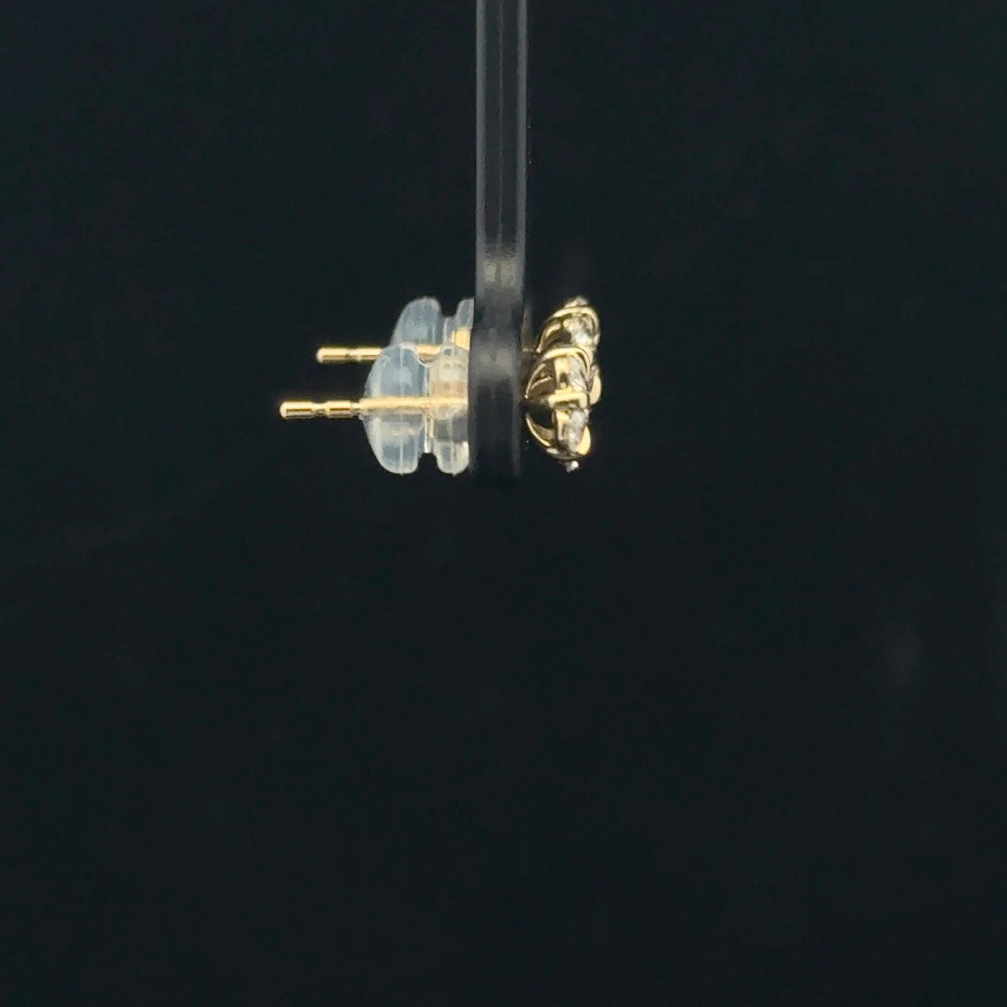 0.44ctw G/Si1 Flower Studs - 14KY - Natural Diamond - 53372
