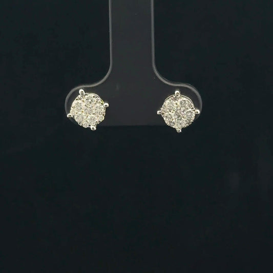 0.38ctw G/SI2 Four Prong Studs - 10KW - Natural Diamond - 53374