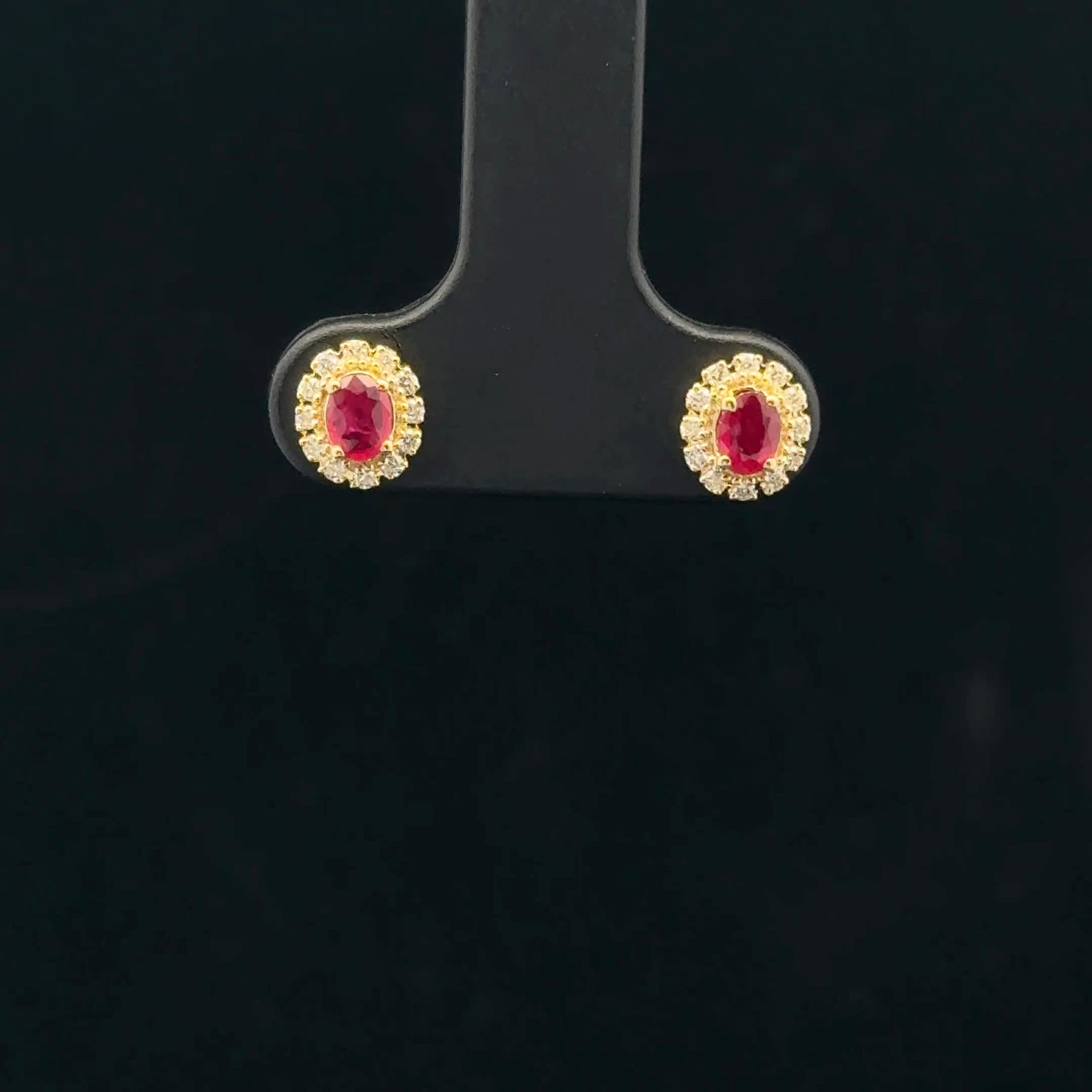 0.12ctw Diamond 0.50ctw Ruby - 14KY - Natural - 53375