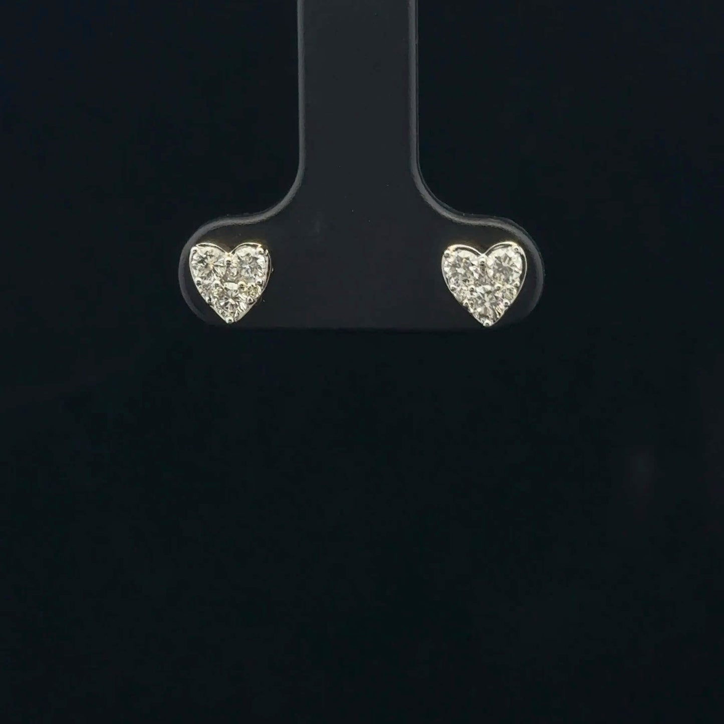 0.37ctw G/SI1 Heart Studs - 14KY - Natural Diamond - 53376