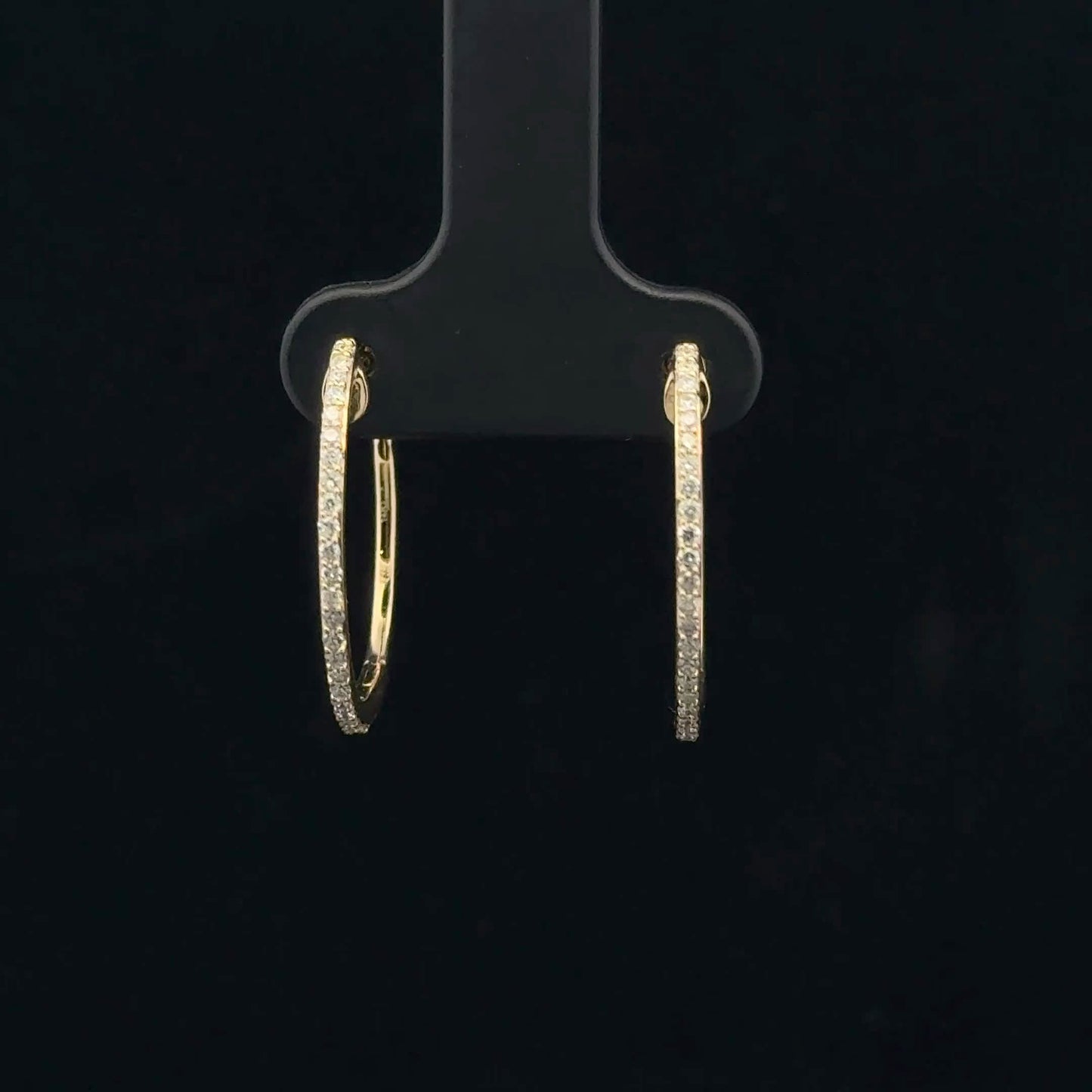 0.27ctw G/SI2 Hoops - 14KY - Natural Diamond - 53381