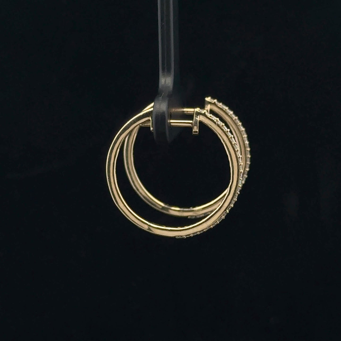0.27ctw G/SI2 Hoops - 14KY - Natural Diamond - 53381