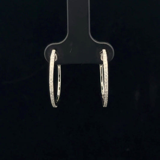 0.27ctw G/SI2 Hoops - 14KW - Natural Diamond - 53382