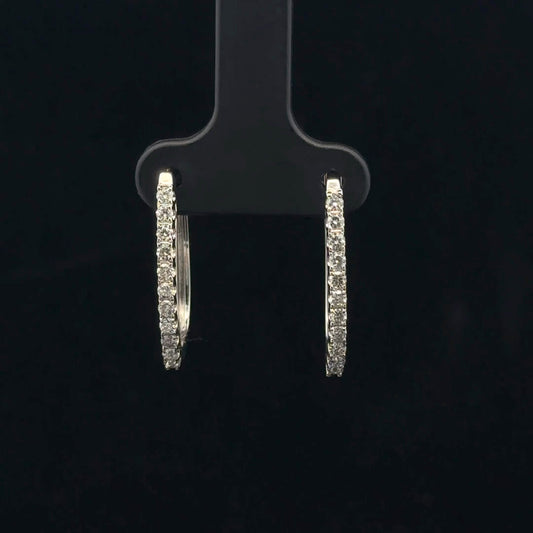 0.51ctw G/SI1 0 Hoops - 14KW - Natural Diamond - 53383
