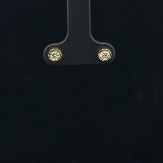 0.25ctw G/SI1 Bezel Studs - 14KY - Natural Diamond - 53386