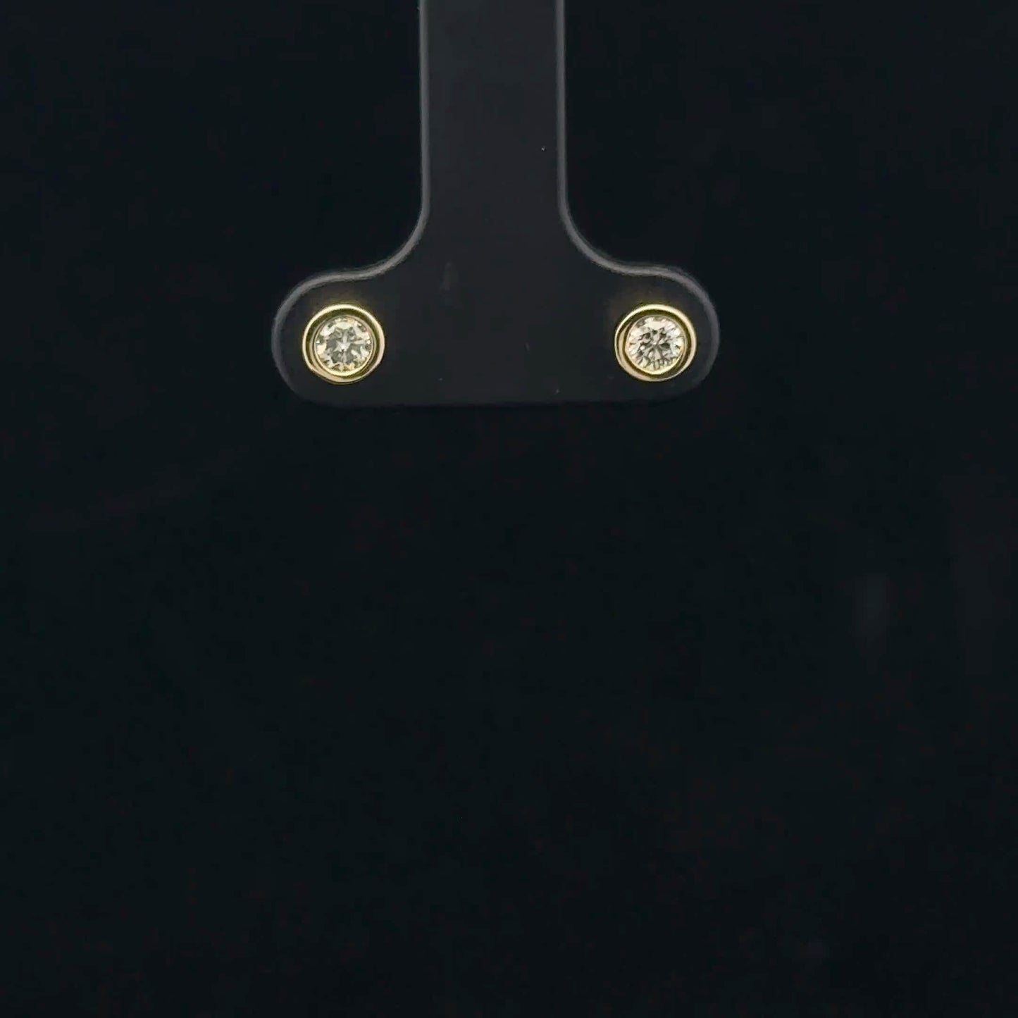 0.25ctw G/SI1 Bezel Studs - 14KY - Natural Diamond - 53386