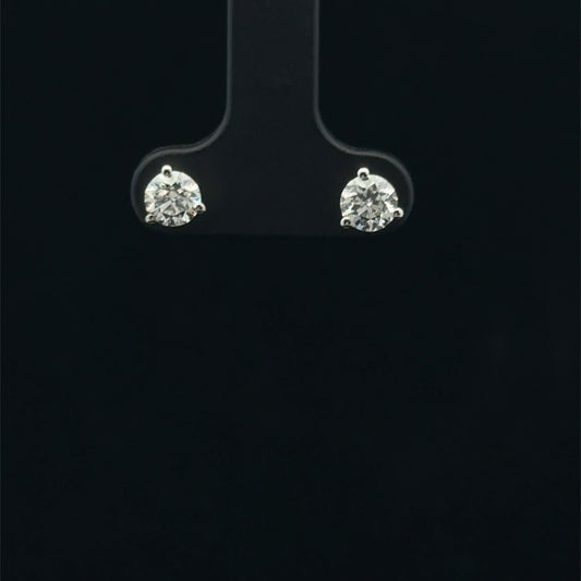 0.90ctw F/SI2 Martini Studs - 14KW - Natural Diamond - 53401