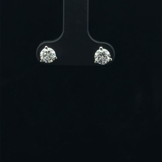 0.80ctw F/SI2 Martini Studs - 14KW - Natural Diamond - 53402