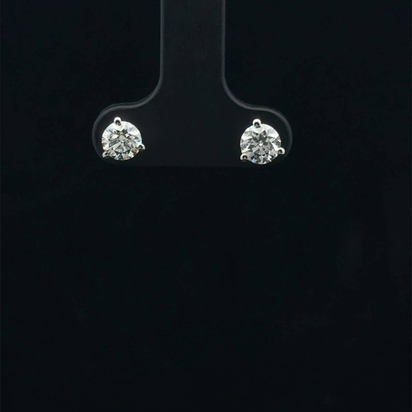 0.80ctw F/SI2 Martini Studs - 14KW - Natural Diamond - 53402