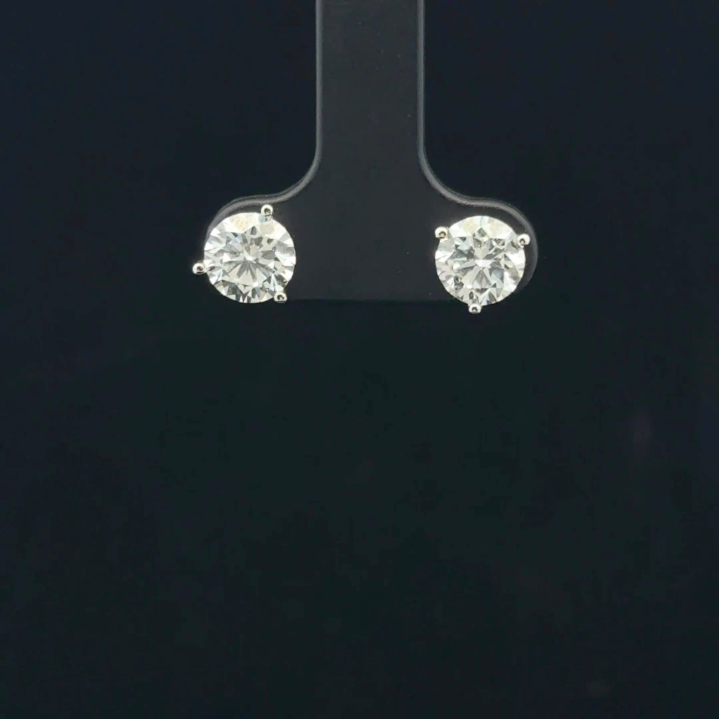 2ctw 1ct each E/SI2 Martini Studs - 10KW - Lab Diamond - 53409