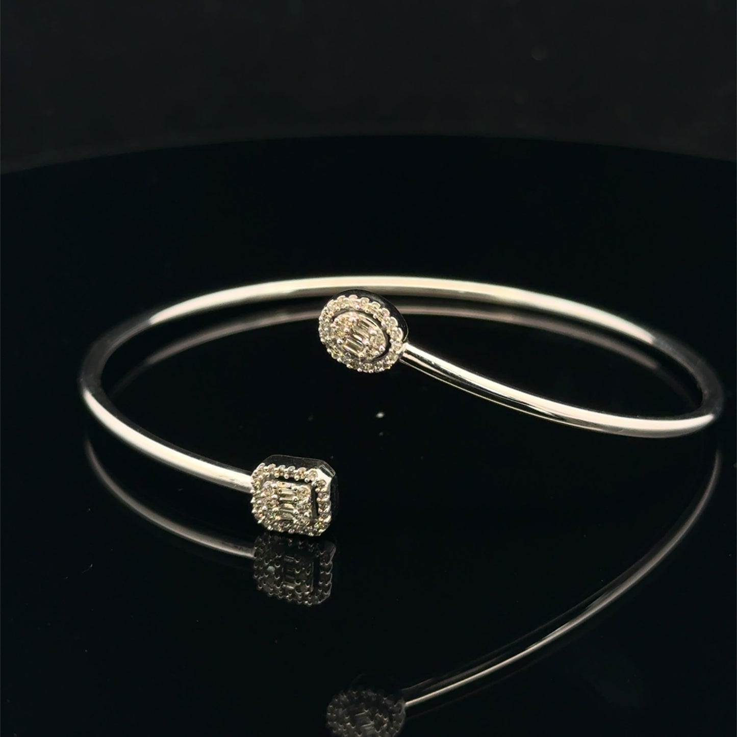 0.30ctw H/SI2 Round Square Bangle - 10KW - Natural Diamond - 53416