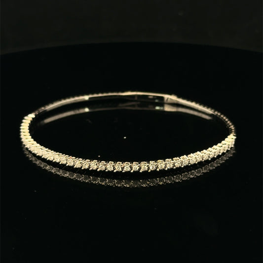 1.00ctw G/SI1 Bolo Bracelet - 14KW - Natural Diamond - 53417