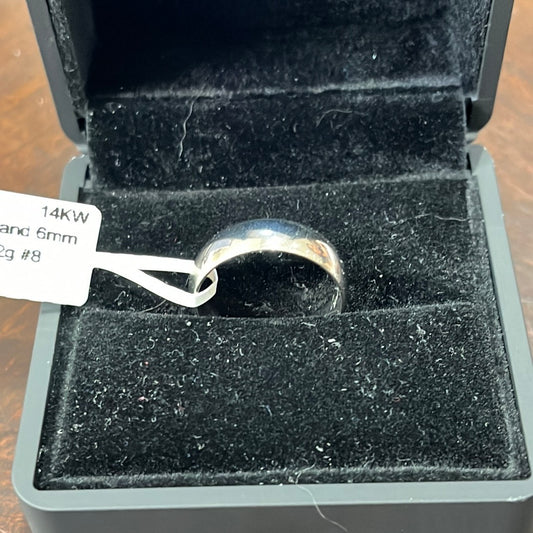 Wedding band 6mm - 14KW - Comfort 5.2g #8 - White gold - 34253