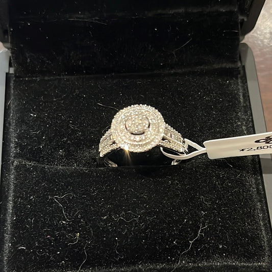 Halo bridal - 10KW - 0.40ctw I/I1 #6.5 - Natural diamond - 34431