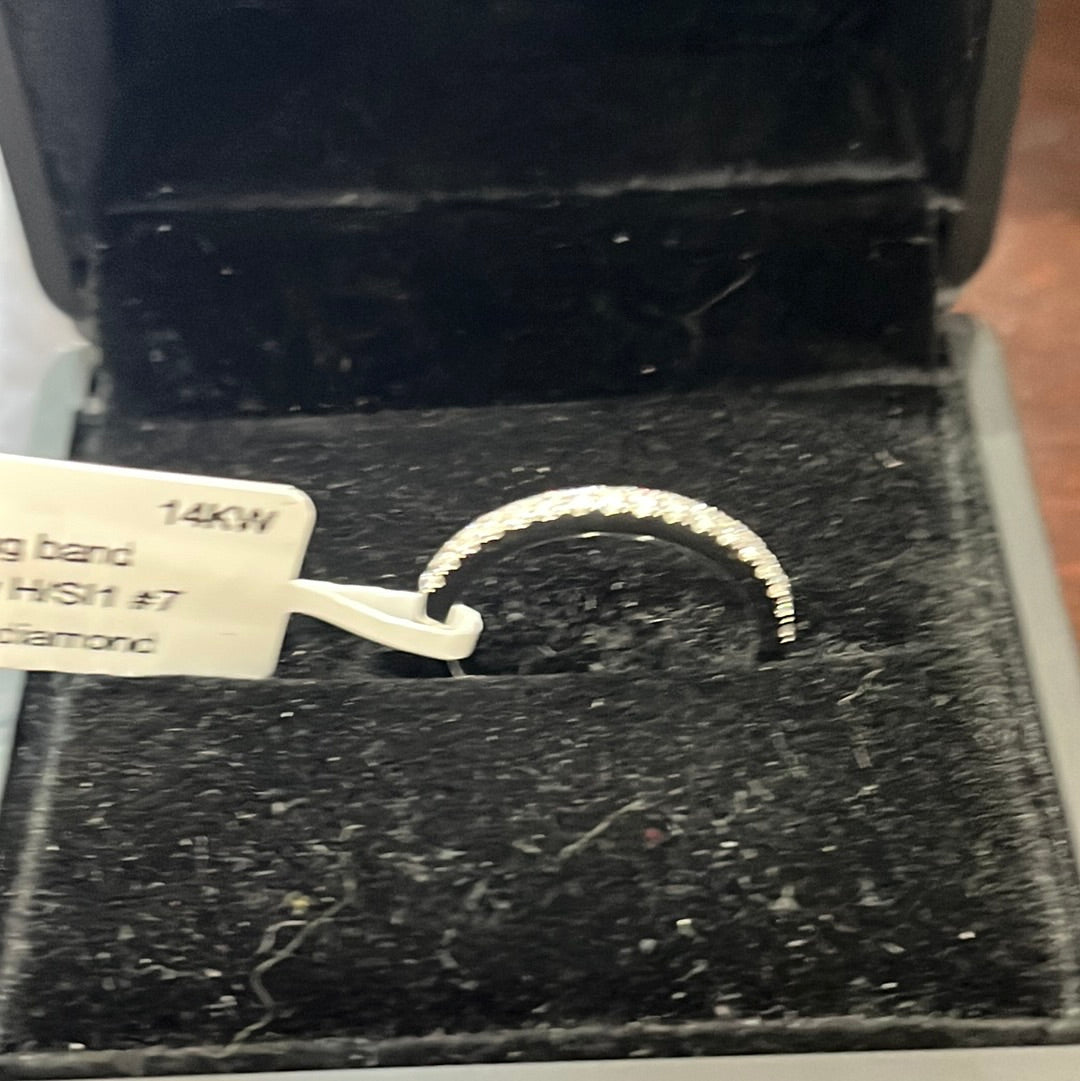 Wedding band - 14KW - 0.25ctw H/SI1 #7 - Natural diamond - 34450