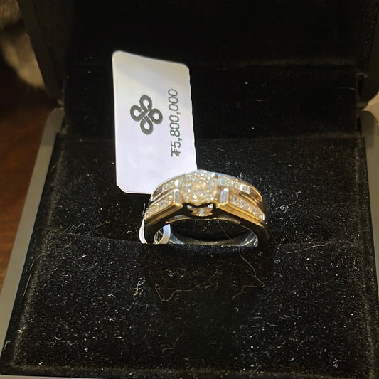 Soldered bridal - 14KW - 1.10ctw J/I1 #6 - Natural diamond - 34151