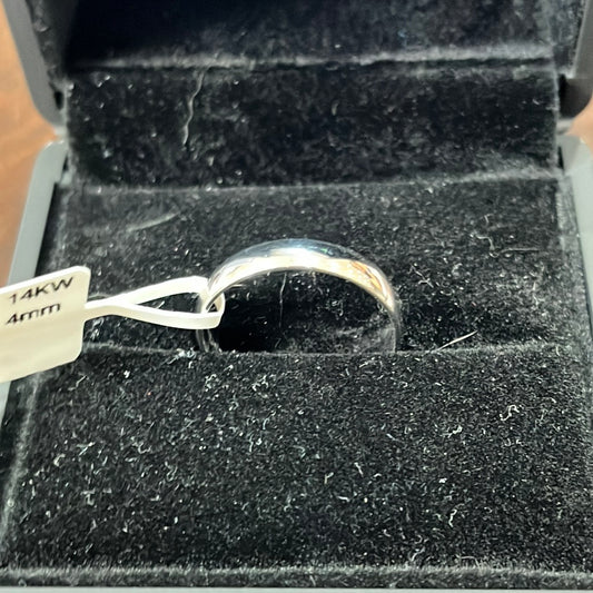 Wedding band 4mm - 14KW - Comfort 3g #8 - White gold - 34247