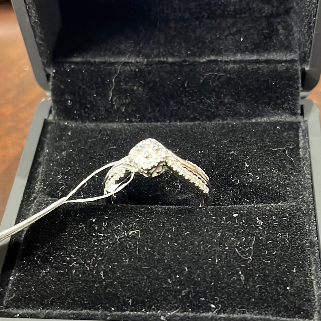 0.20ct Rombus bridal - 14KW - 0.33ctw G/SI2 #7 - Natural diamond - 34287