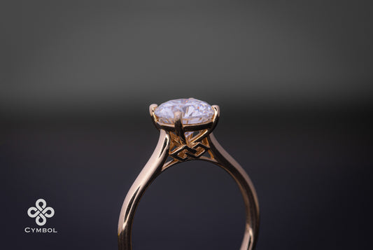 Lab diamond - 14KY - 0.50ct. D/VS1