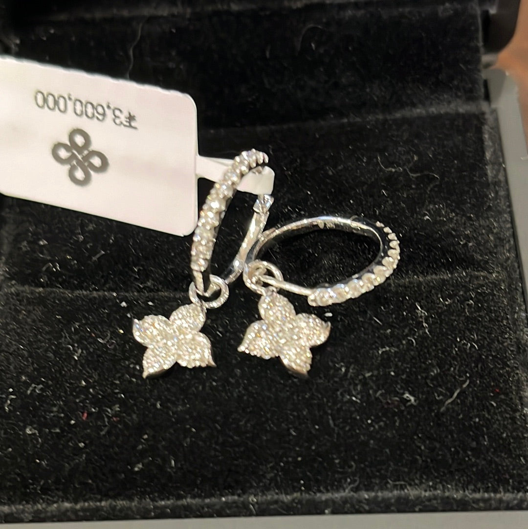 Flower hoop - 14KW - 0.50ctw GH/SI3 - Natural diamond - 34325