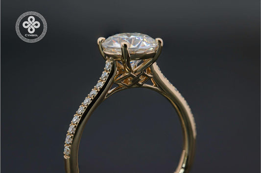 Lab diamond - 14KY - 0.50ct. D/VS1
