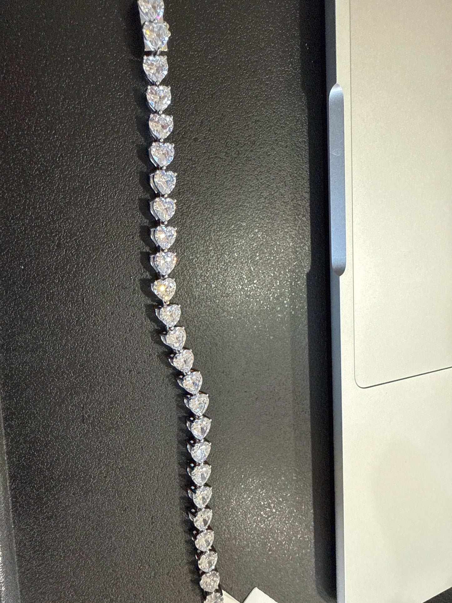 43461 S925 Heart Bracelet Tennis 17cm Cubic Zirconia