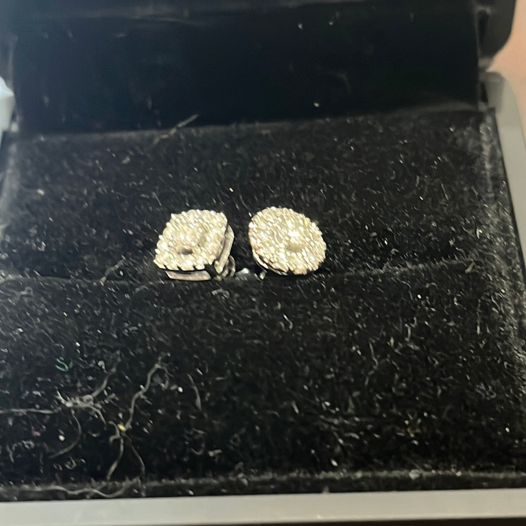 Square studs - 10KW - 0.50ctw G/SI2 - Natural diamond - 34409