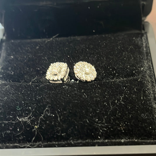 Square studs - 10KW - 0.50ctw G/SI2 - Natural diamond - 34409