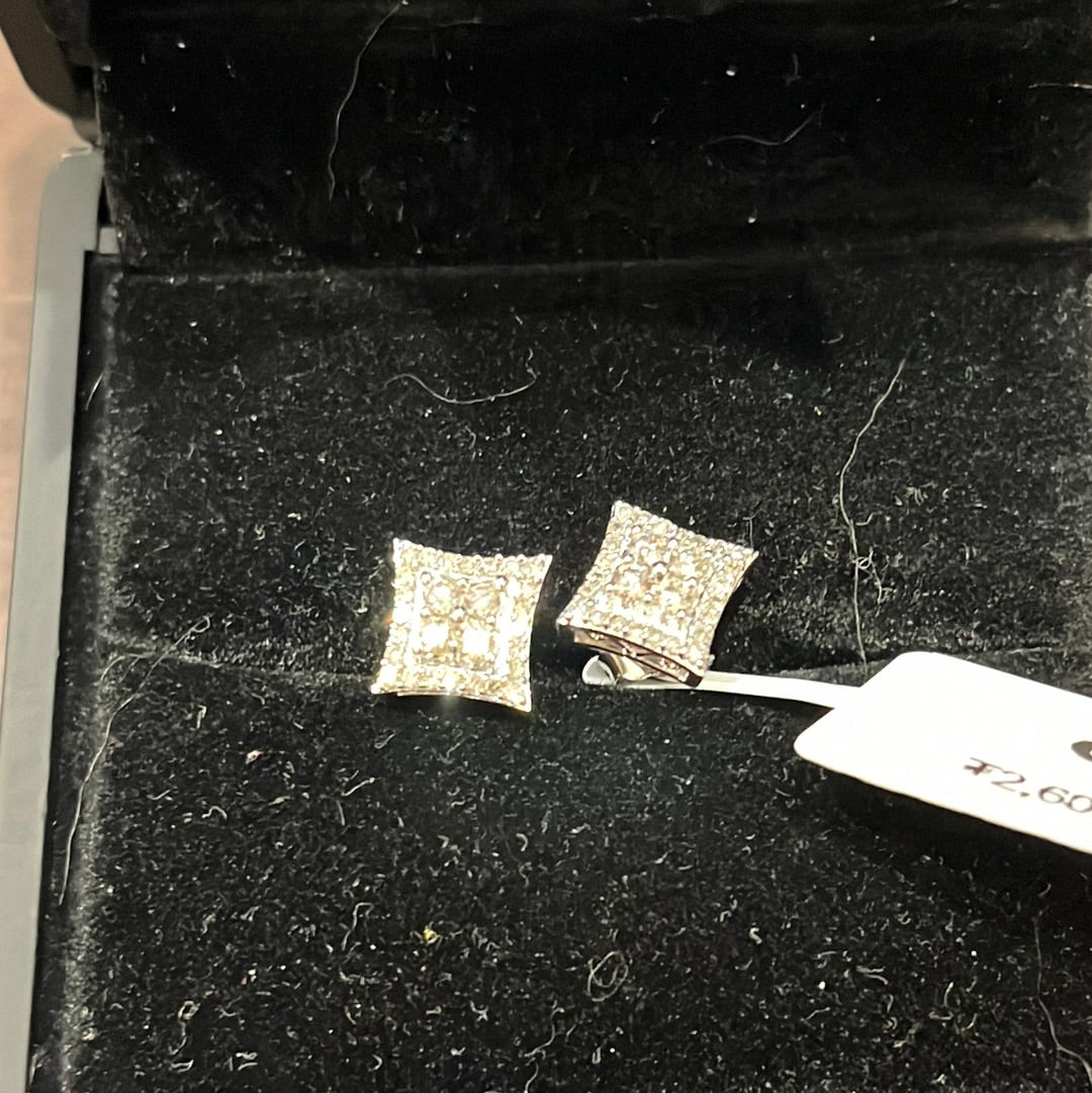 Quad earrings - 10KW - 0.50ctw I/SI2 - Natural diamond - 34354