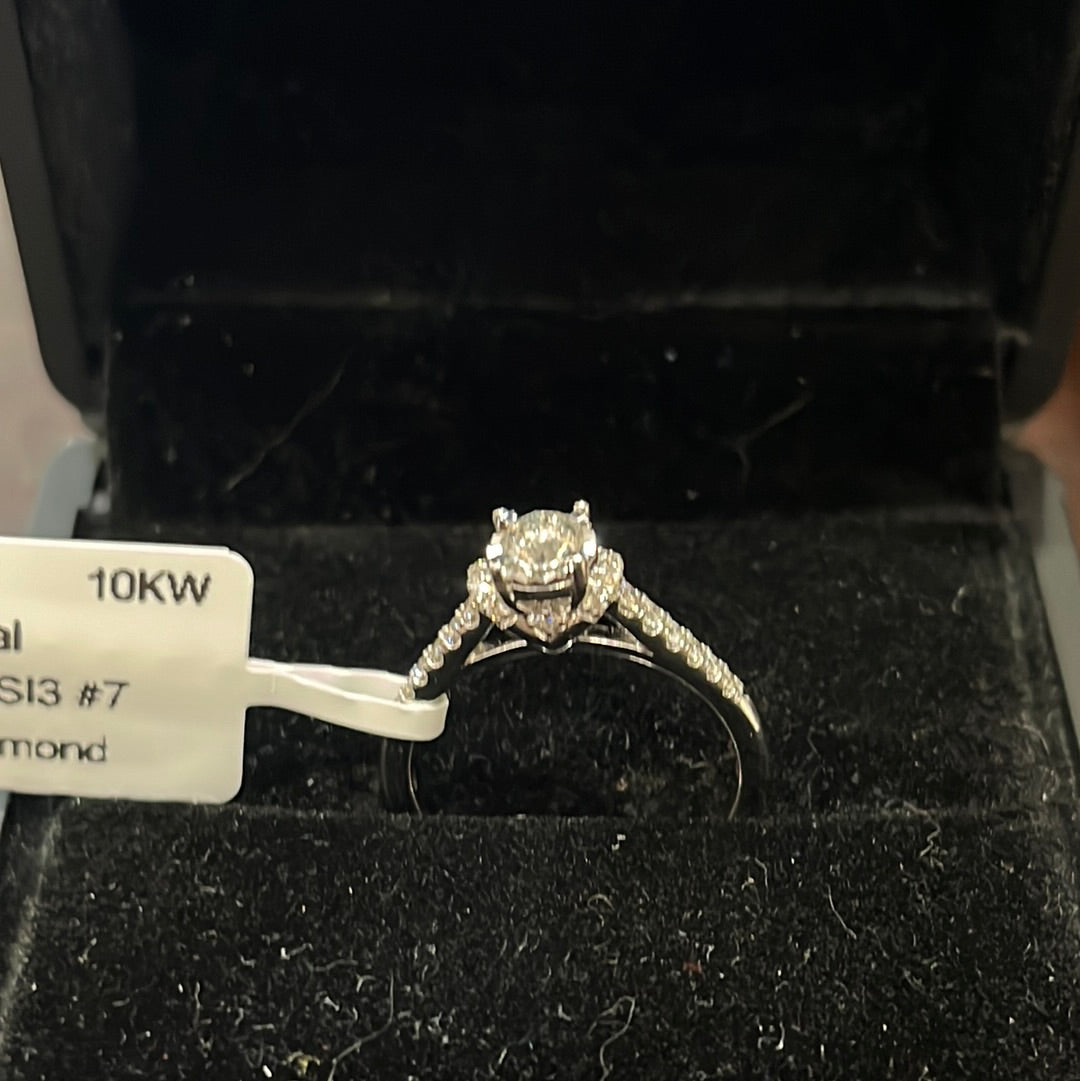 0.30ct bridal - 10KW - 0.80ctw G/SI3 #7 - Natural diamond - 34468