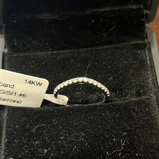 Curved band - 14KW - 0.25ctw G/SI1 #6 - Natural diamond - 34438