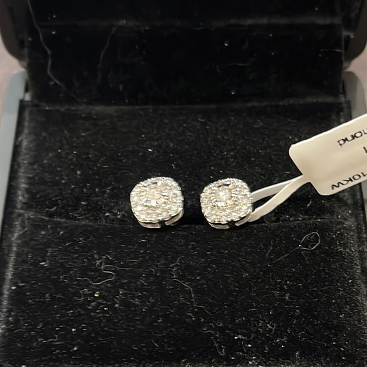 Cluster studs - 10KW - 0.50ctw G/SI1 - Natural diamond - 34476