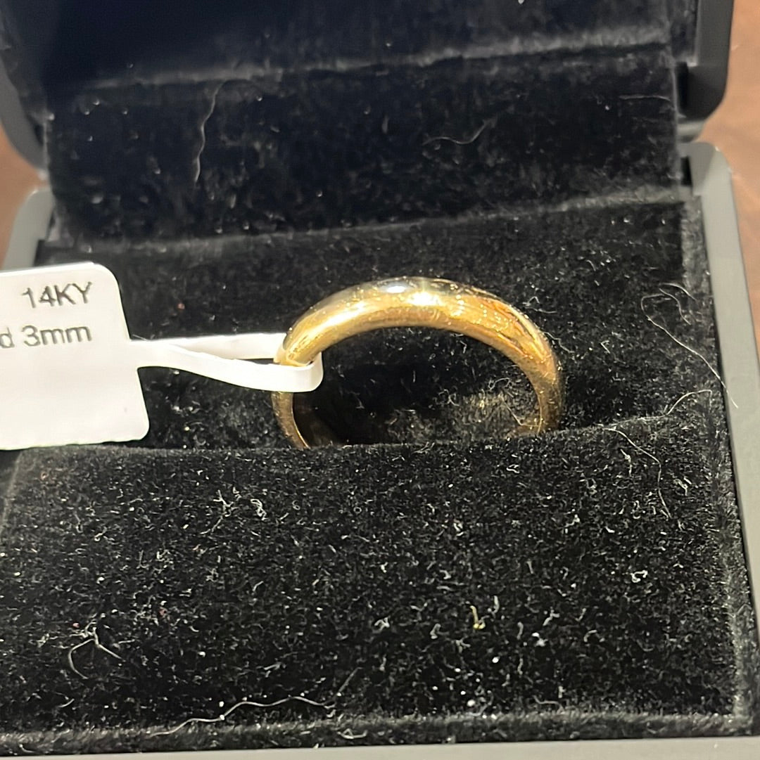 Wedding band 3mm - 14KY - 5g #8 - Yellow gold - 34285