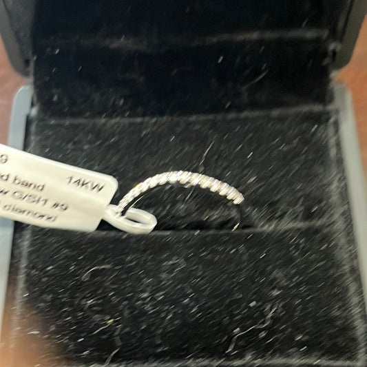 Curved band - 14KW - 0.25ctw G/SI1 #9 - Natural diamond - 34439