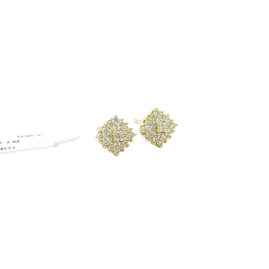Starburst earring - 10KY - 0.50ctw K/I1 - Natural diamond - 34376