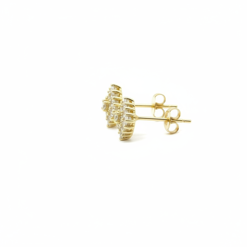 Starburst earring - 10KY - 0.50ctw K/I1 - Natural diamond - 34376