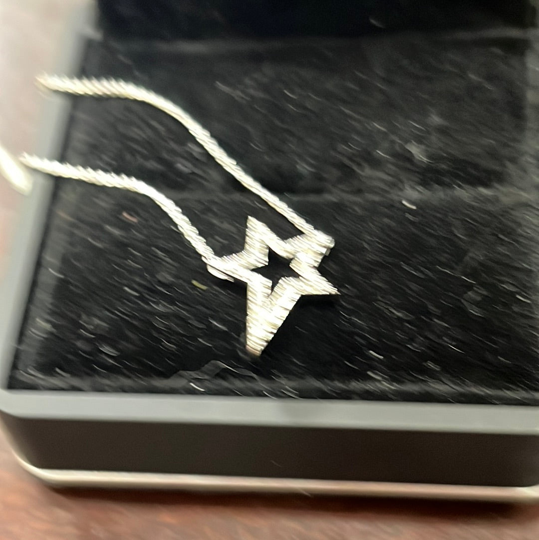 Star necklace - S925 - 0.11ctw - Natural diamond - 34343