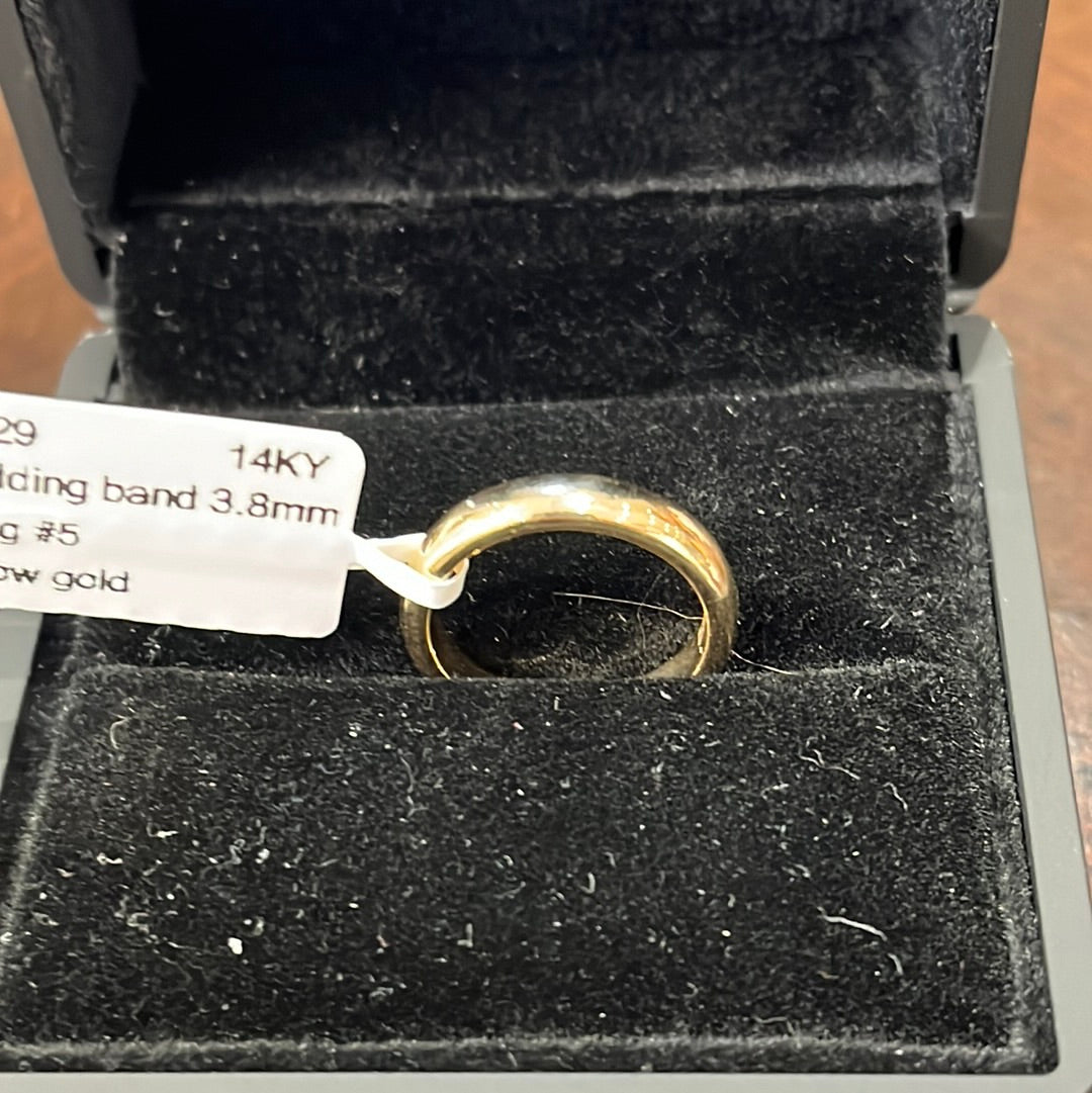 Wedding band 3.8mm - 14KY - 4.45g #5 - Yellow gold - 34329